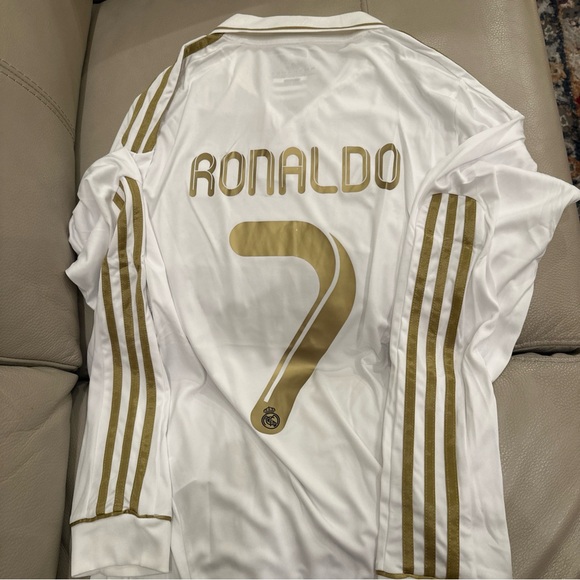 2012 Real Madrid Home Long Sleeve Jersey FITSEXTRALarge #7 Cristiano Ronaldo